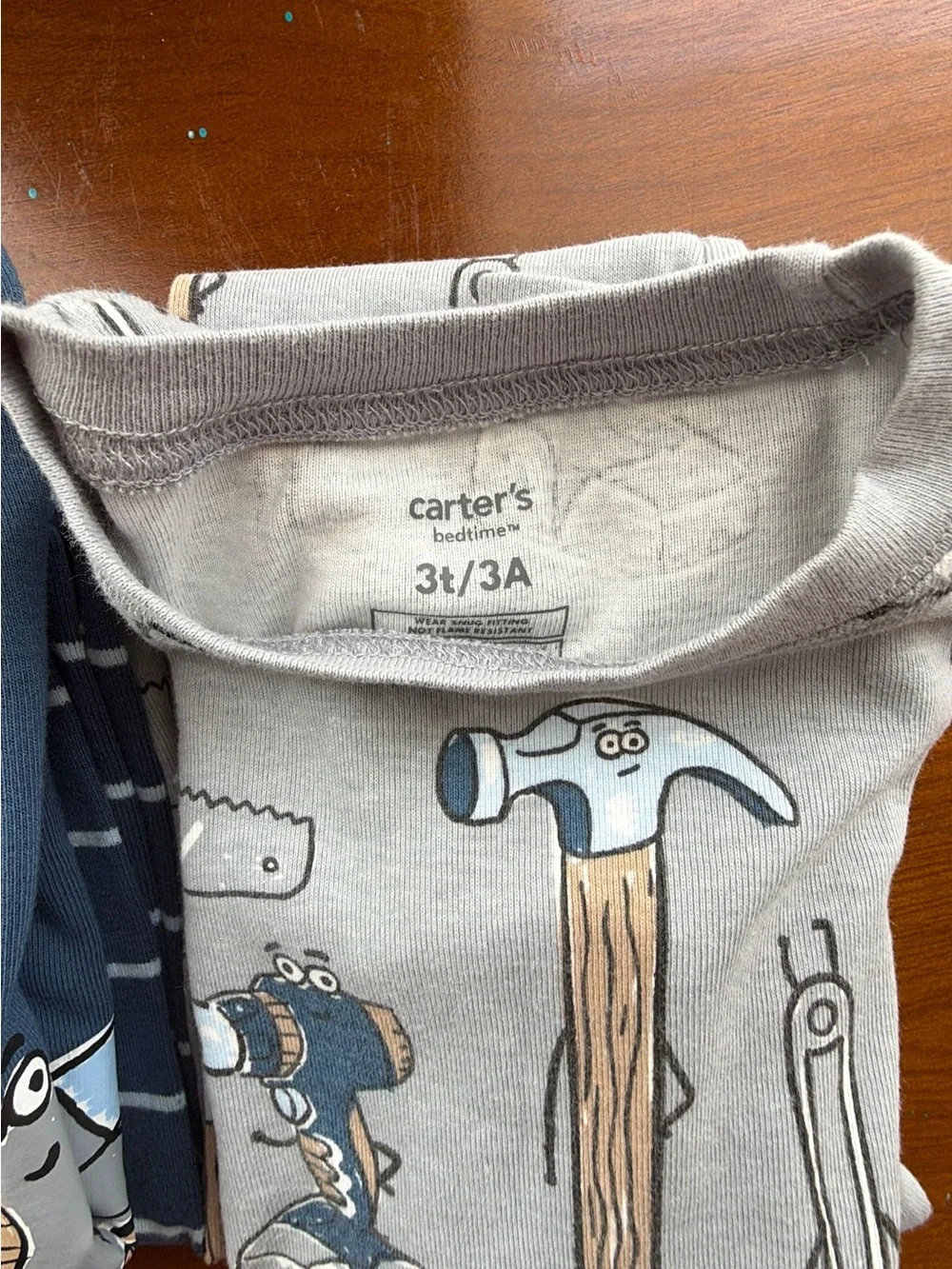 Carter's Blue & Gray Construction Print 2-Piece Pajama Set- 3 years-3t/3A